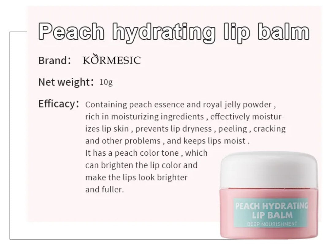 KORMESIC Peach Lip Care Set
